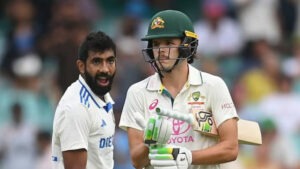 Bumrah and Konstas fight